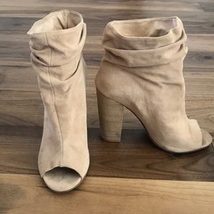 Chinese Laundrey- Laurel Peep Toe suede Bootie
